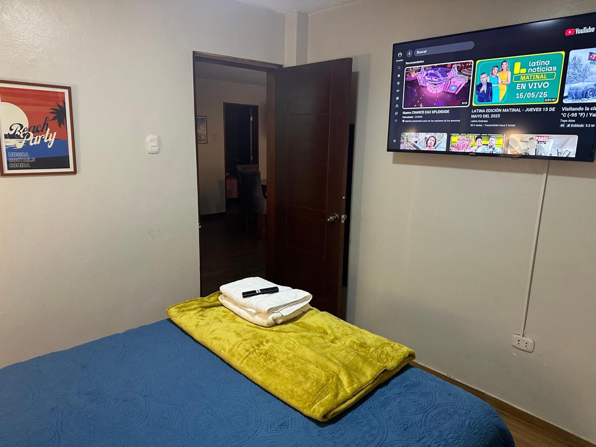 Hermoso Depa Amoblado 3camas Wifi Terraza *